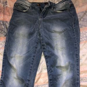 Medium wash , high waisted jeans